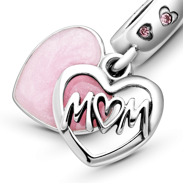 Шарм-подвеска в виде сердца с надписью Mum 