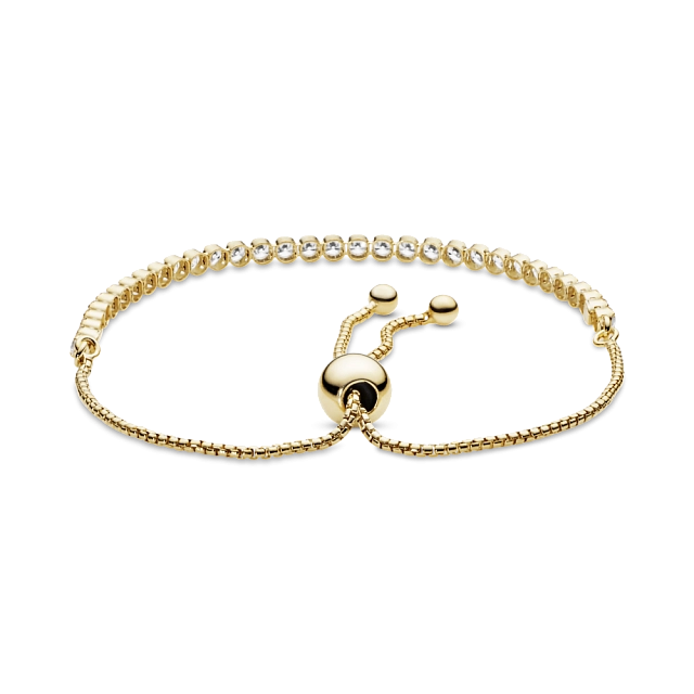 560524CZ-2 Серебряный браслет с позолотой, куб. оксид циркония - фото №2 560524CZ-2 Серебряный браслет с позолотой, куб. оксид циркония