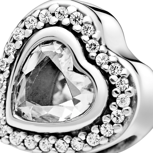 797608CZ Серебряная бусина, куб. оксид циркония