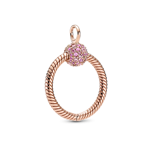 Маленький кулон для шармов Pandora O из сплава, покрытого розовым золотом 14К