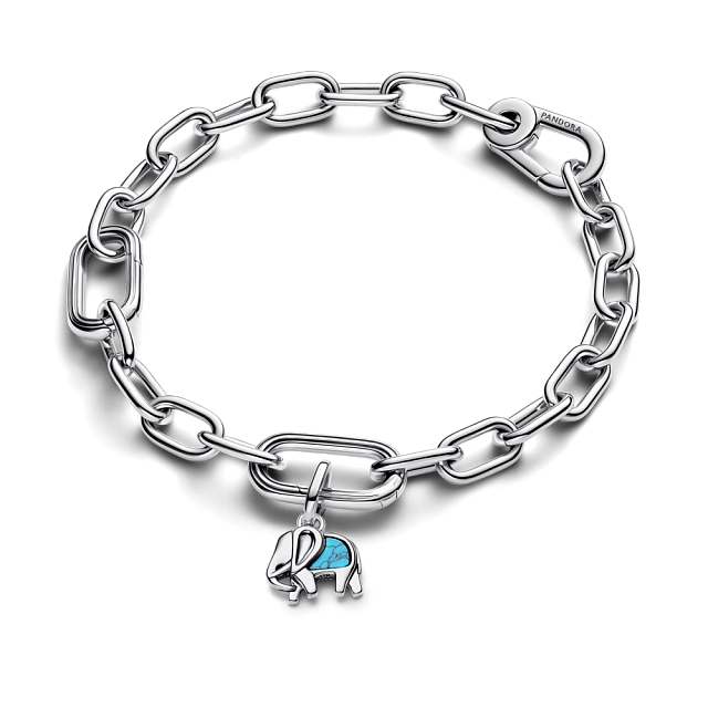 793858C01 Серебряная бусина, бирюза