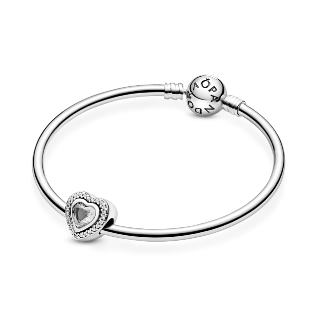 797608CZ Серебряная бусина, куб. оксид циркония