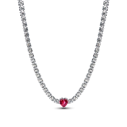393549C01-40 Серебряное колье, несколько камней