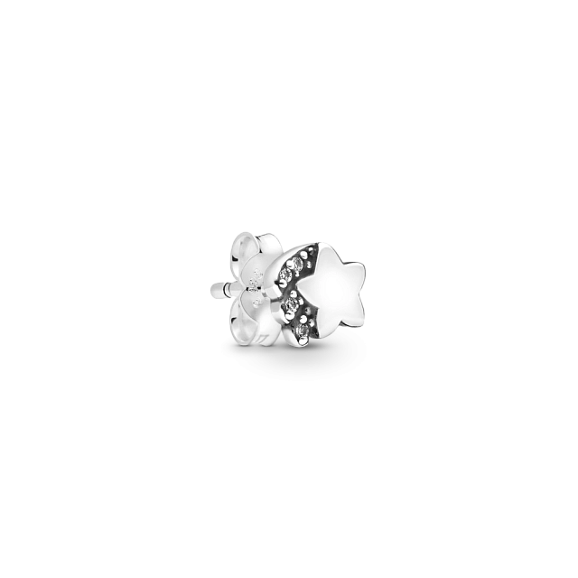 298549C01 Серебряные серьги, куб. оксид циркония