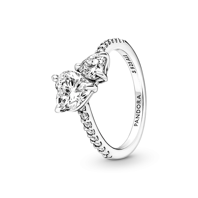 191198C01-58 Серебряное кольцо, куб. оксид циркония