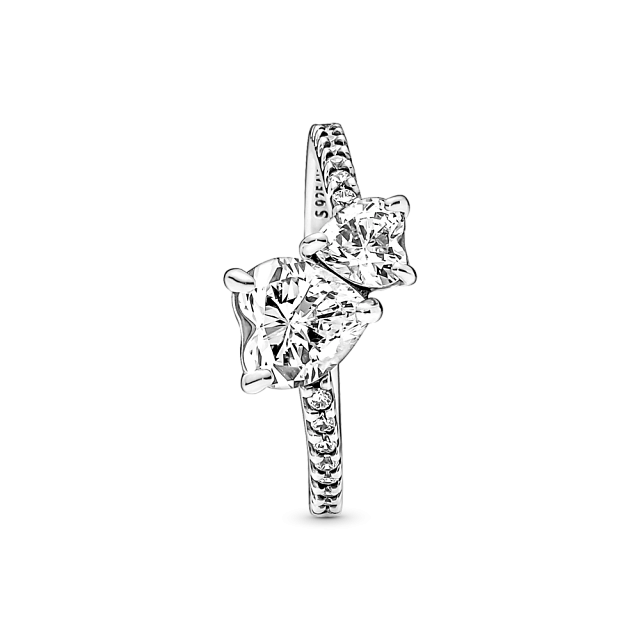 191198C01-58 Серебряное кольцо, куб. оксид циркония