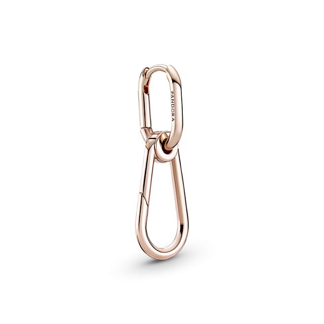 Серьга-кольцо Pandora ME из сплава, покрытого розовым золотом 14К 