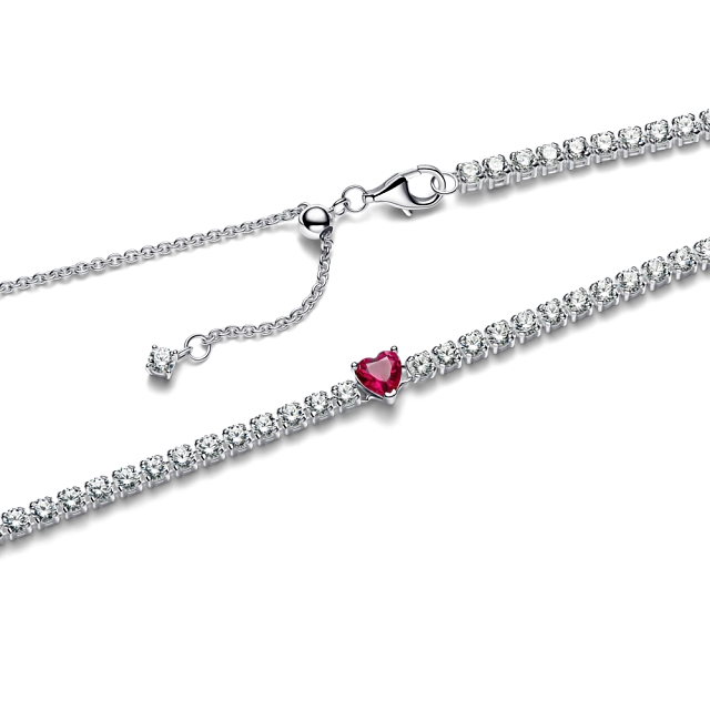 393549C01-40 Серебряное колье, несколько камней