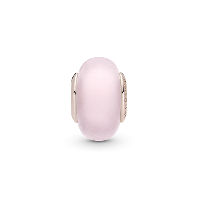 Шарм «Матовое розовое стекло мурано»