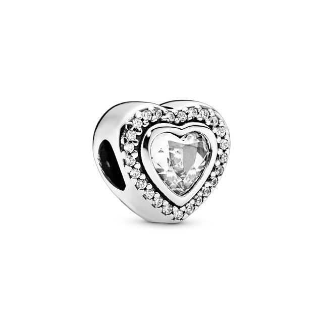 797608CZ Серебряная бусина, куб. оксид циркония