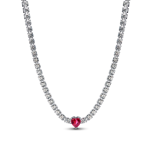 393549C01-40 Серебряное колье, несколько камней