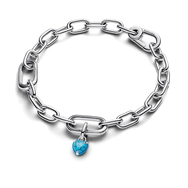 793827C01 Серебряная бусина, бирюза
