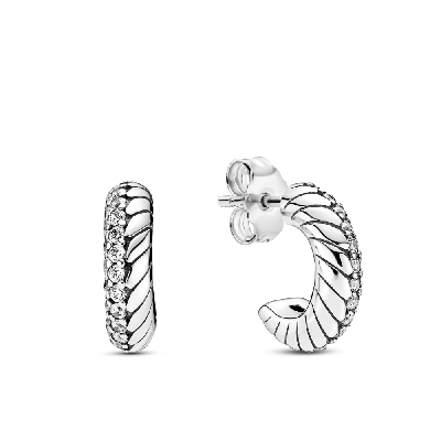 Серьги-кольца Сверкающие змейки