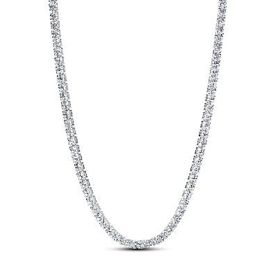 393806C01-40 Серебряное колье, куб. оксид циркония