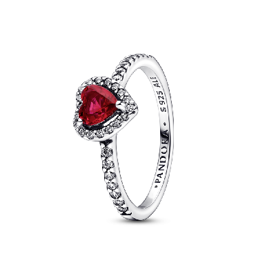 Кольцо «Возвышенное красное сердце»