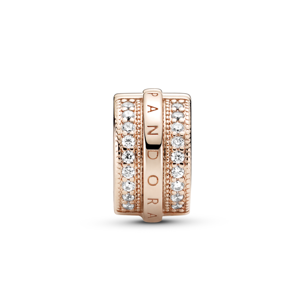 Клипса Сердца Pandora, из сплава, покрытого розовым золотом 14К - фото №2 Клипса Сердца Pandora, из сплава, покрытого розовым золотом 14К
