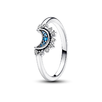 Кольцо «Сверкающий голубой месяц»