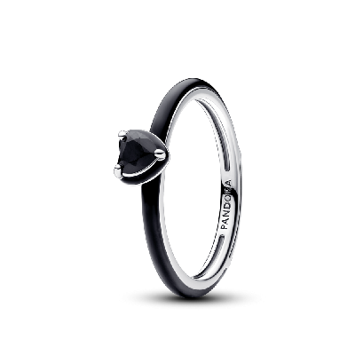 Кольцо Pandora ME «Черное сердце»