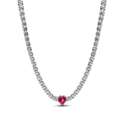 393549C01-40 Серебряное колье, несколько камней