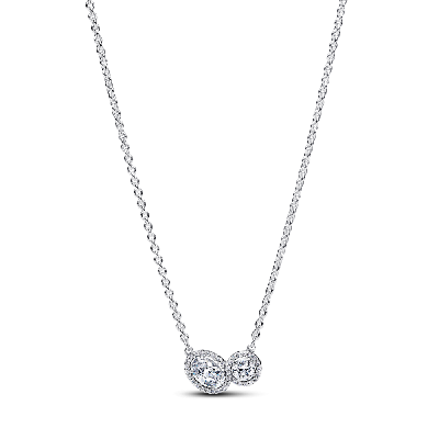 393776C01-45 Серебряное колье, куб. оксид циркония